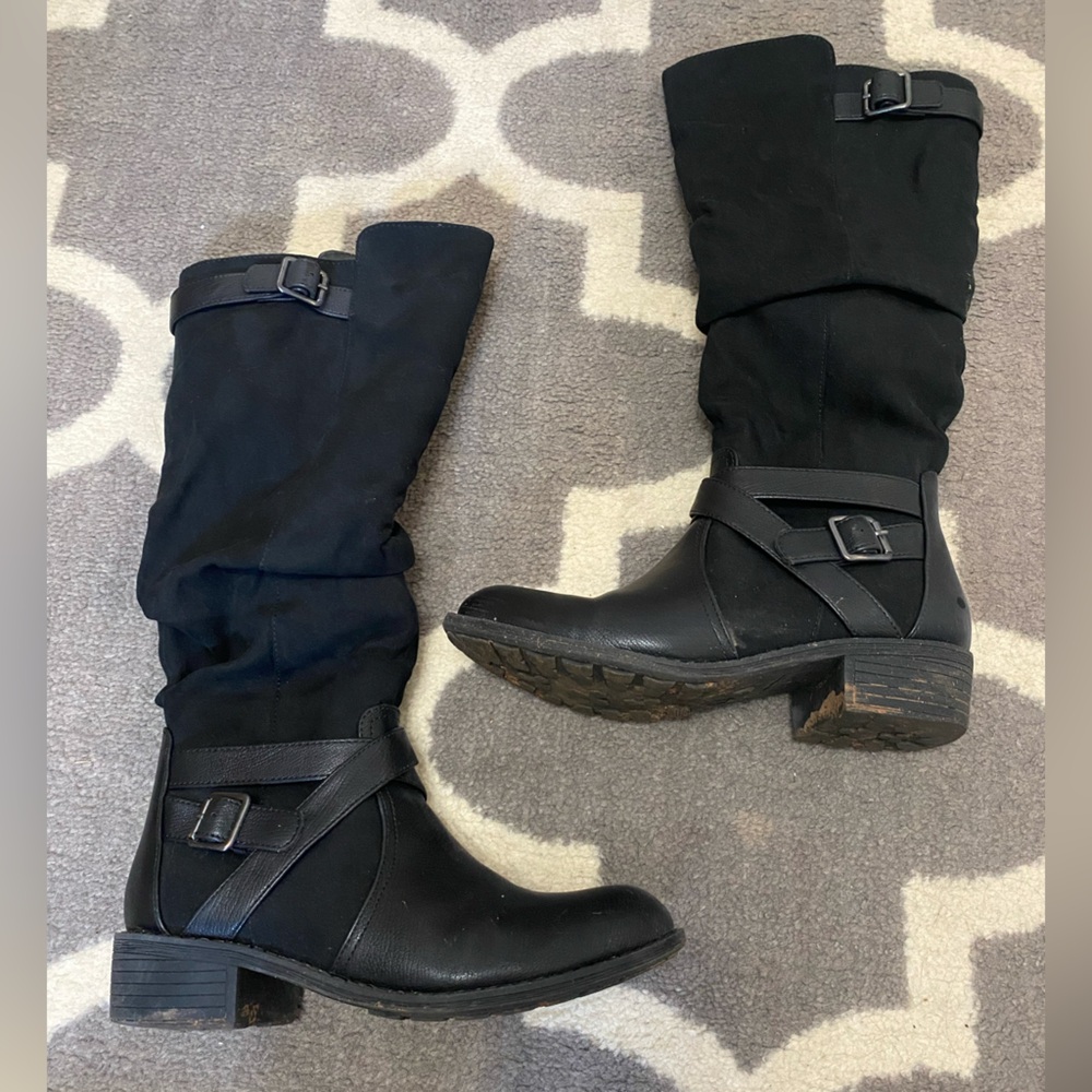 SJB Debra Black Memory Foam Boots